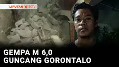 Gempa bumi berkekuatan 6,0 magnitudo mengguncang Gorontalo, Sabtu malam. Kuatnya guncangan merusak bangunan sekolah dan sempat membuat warga panik.