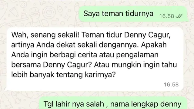 Shanty Istri Denny Cagur Unggah Hasil Percakapannya dengan Meta AI (credit: https://www.instagram.com/shantydenny/).