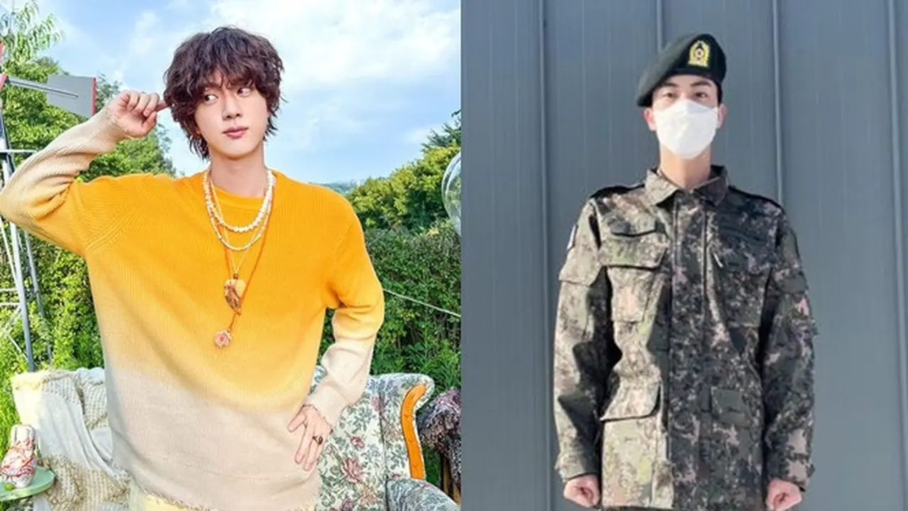 6 Pesona Jin BTS saat Pakai Seragam Militer, Gagah Banget