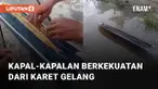 Sekumpulan remaja membuat kegiatan positif dan kreatif dengan merakit kapal-kapalan