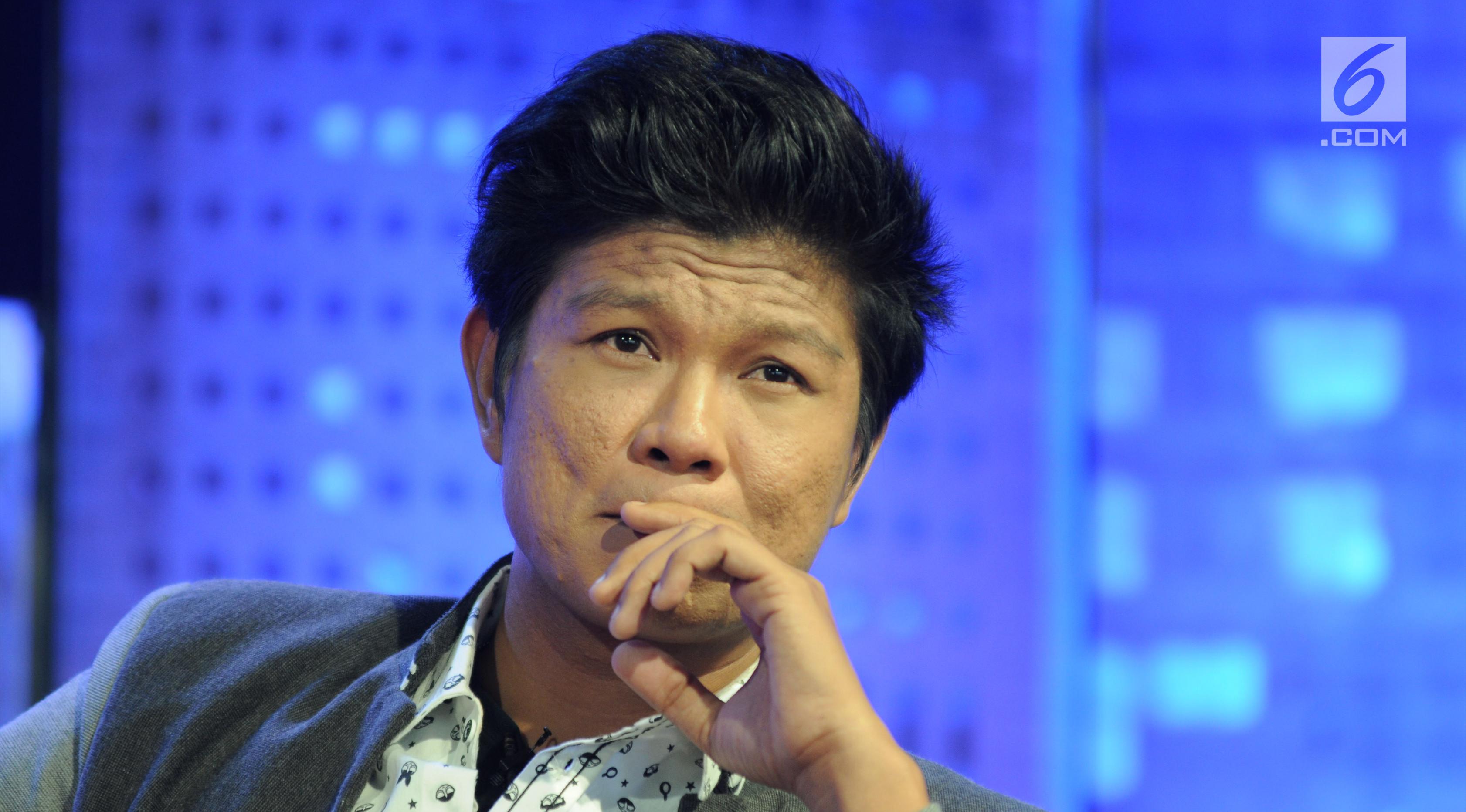 Andika Kangen saat menjadi bintang tamu dalam acara Dear Haters di Liputan6.com di SCTV Tower, Jakarta, Rabu (2/8). (Liputan6.com/Fatkhur Rozaq)