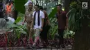 Wakil Gubernur DKI Jakarta Sandiaga Uno menghadiri garden party dan peresmian taman di Monumen Nasional (Monas) bagian barat, Selasa (27/3). Sandiaga mengatakan bahwa nama taman yang baru diresmikan itu belum diputuskan. (Merdeka.com/Imam Buhori)