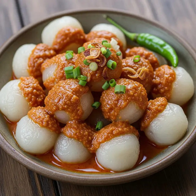 Cara Membuat Cilok Tanpa Tepung Tapioka (Image by Gemini AI)