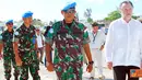 Citizen6, Gonaives: Mr. Marino didampingi oleh Force Commander Major General Luiz Ramos, Chief of Staff Kolonel Steve Charpenthier dan U-8 (Chief of Engineering Section) Kolonel Ivan Oliviera. (Pengirim: Badarudin Bakri)