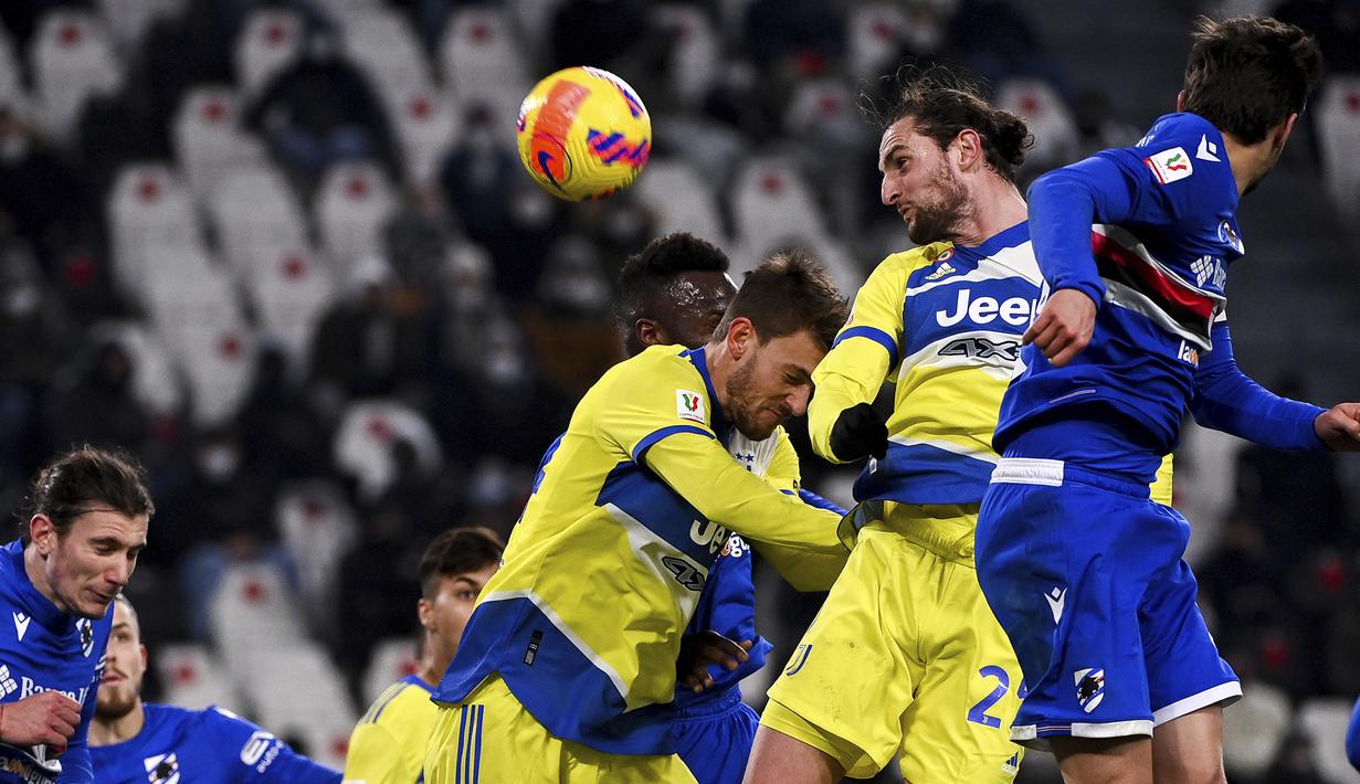 Di sisa waktu, Juventus terus melancarkan serangan. Namun tak ada tambahan gol lagi hingga laga berakhir. (LaPresse via AP/Marco Alpozzi)