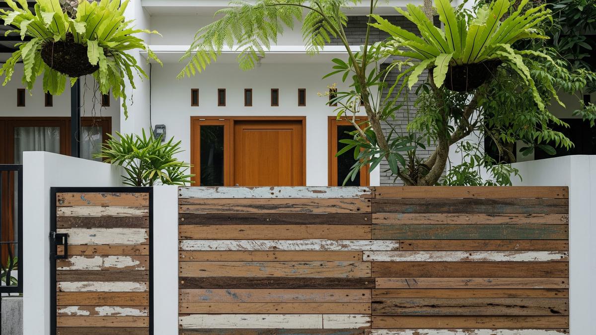 9 Desain Pagar Rumah dari Kayu Bekas tapi Terlihat Estetik, Unik dan Ramah Lingkungan