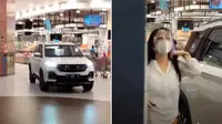 Wanita Ini Bawa Mobilnya Masuk ke Dalam Mal, Bak Sultan