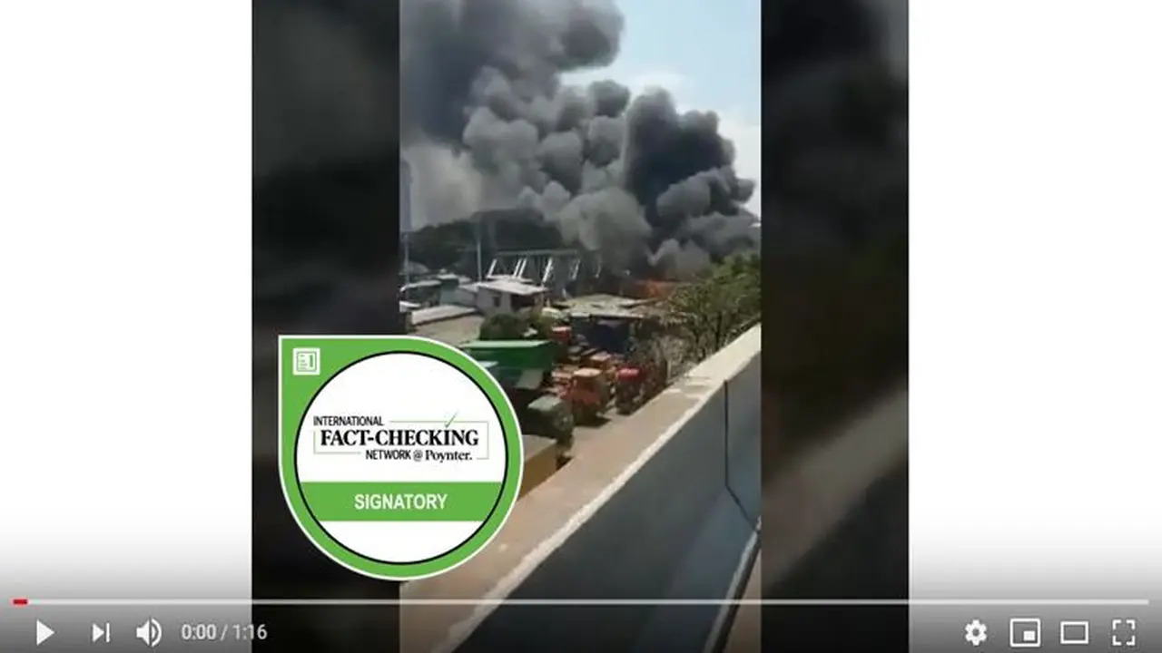 [Cek Fakta] Hoaks Kebakaran di Kolong Jembatan Layang Pluit