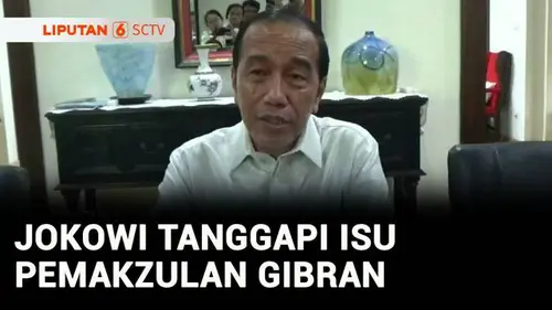 VIDEO: Jokowi Tanggapi Isu Pemakzulan Wapres