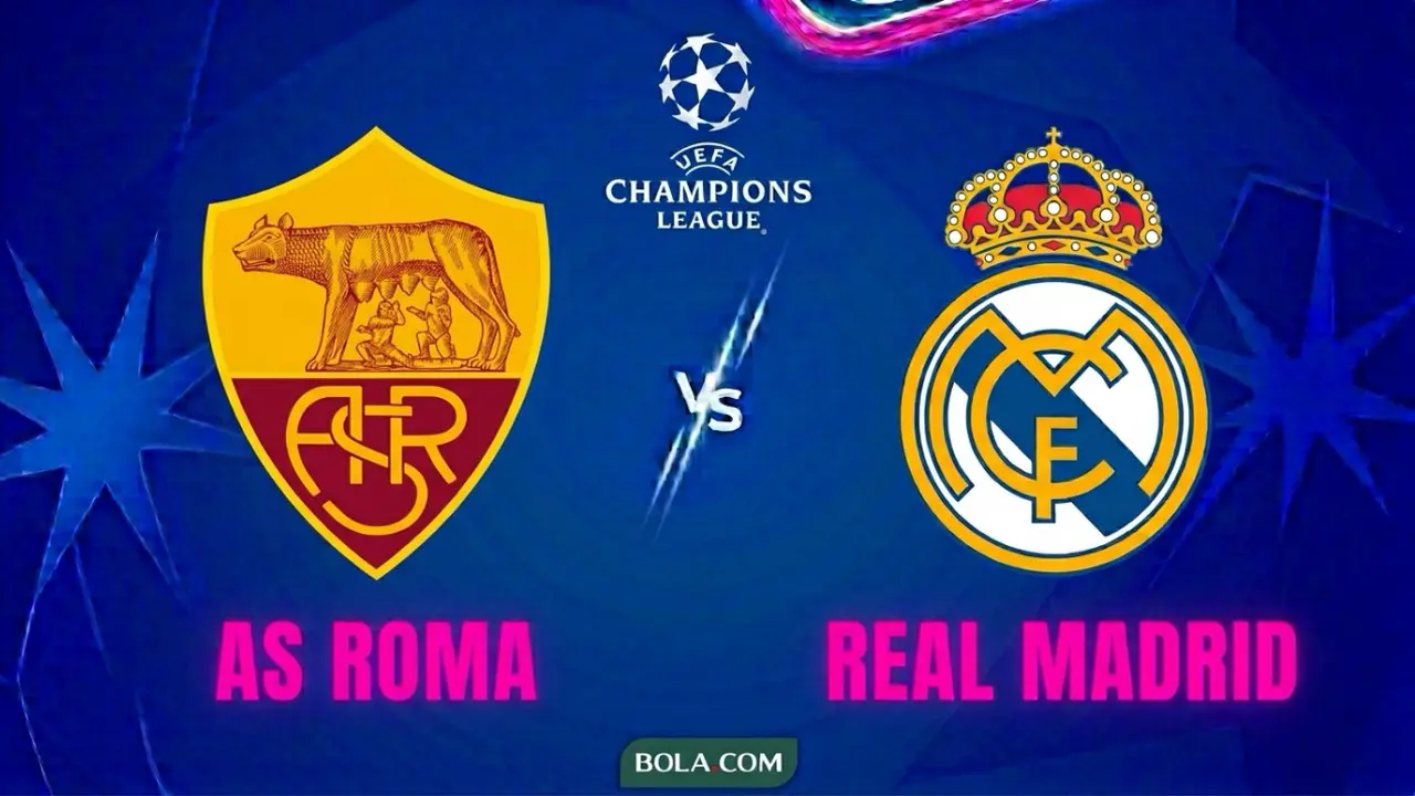 Ilustrasi AS Roma Vs Real Madrid