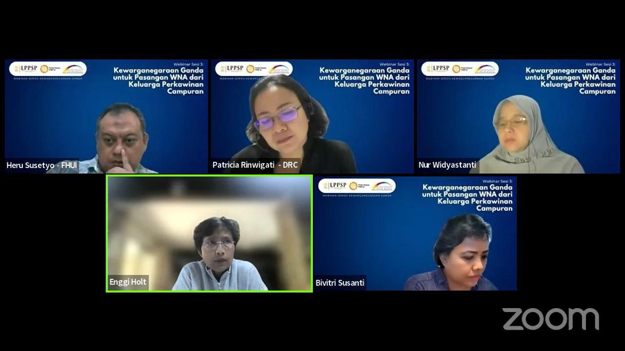 Webinar soal kewarganegaraan ganda yang digagas Aliansi Pelangi Antar Bangsa (APAB). (Ist)