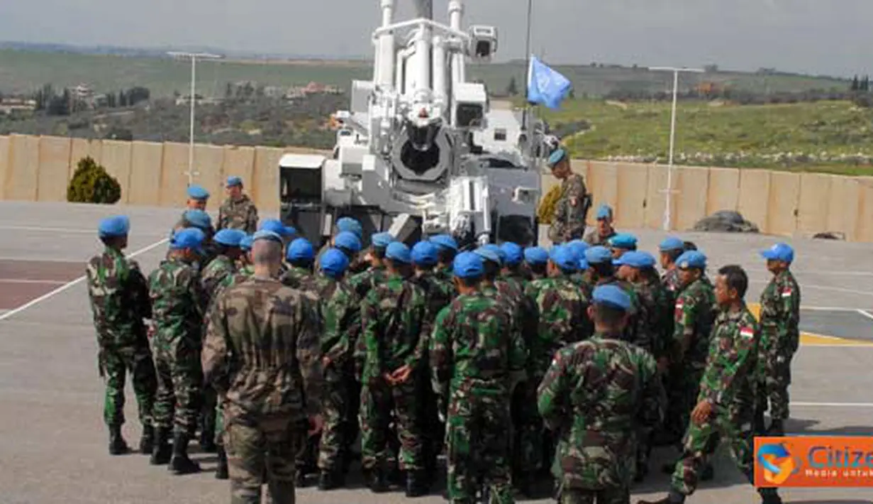 Citizen6, Lebanon: Pasukan perdamaian Indobatt melakukan latihan bersama dengan Pasukan perdamaian Prancis di Lebanon. (Pengirim: Badarudin)