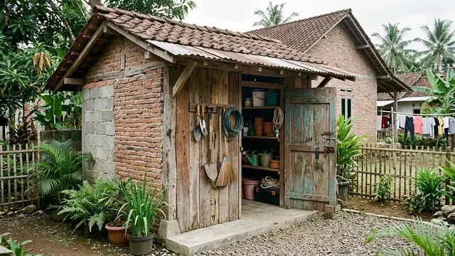 Gudang dari Material Sisa Renovasi