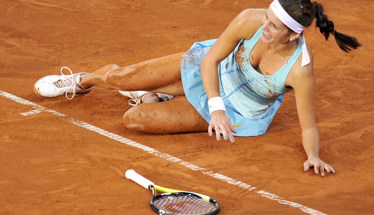 Julia Goerges telah meraih dua gelar juara tunggal dan empat gelar juara ganda WTA Tour. (AFP/Thomas Kienzle)