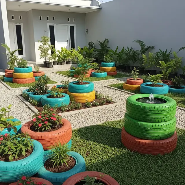 9 Transformasi Barang Bekas Jadi Kebun Cantik di Rumah