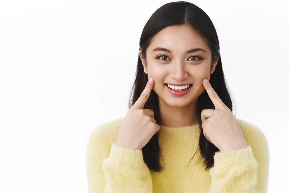 Ilustrasi diri sendiri, wajah glowing, tersenyum