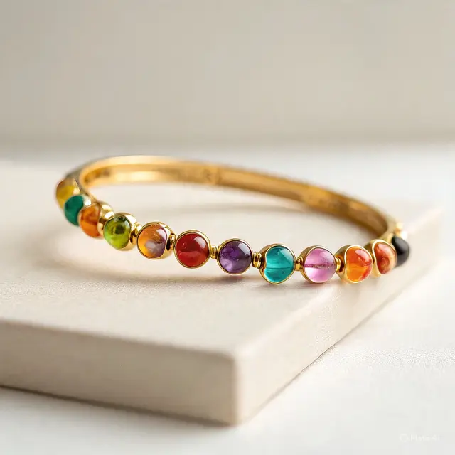 Referensi Model Gelang Emas Kombinasi Manik-Manik