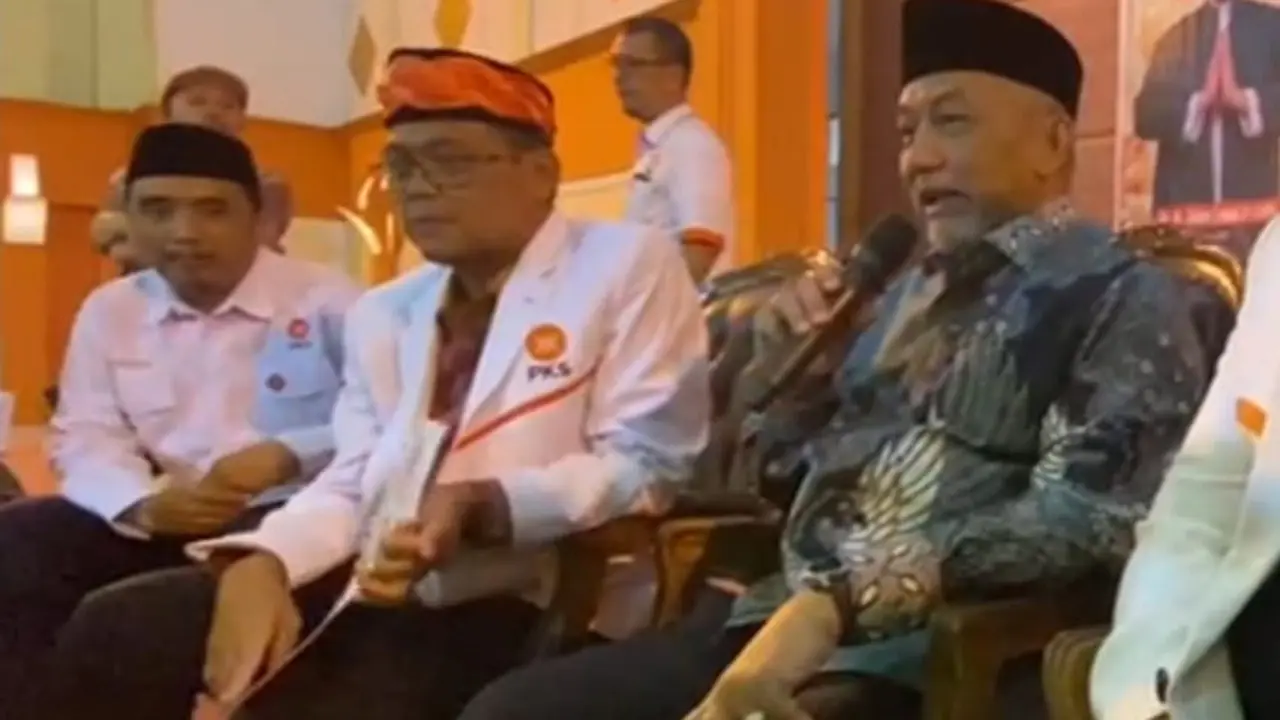 Presiden PKS, Ahmad Syaikhu menghadiri Halal Bihalal DPD PKS Kota Depok di Hotel Bumi Wiyata, Kota Depok.