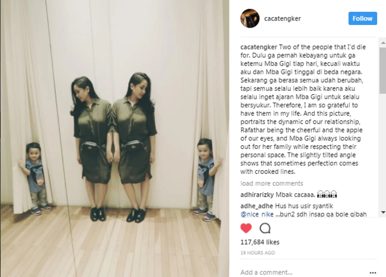 Curhat Caca Tengker tentang hubungannya dengan Nagita Slavina. (Instagram/cacatengker)