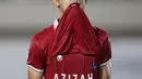 <p>Beberapa waktu lalu, selebrasi Pratama Arhan usai mencetak gol ke gawang Turkmenistan U-23 menjadi viral. Dalam kaos dalam yang dikenakan bertuliskan nama sang istri dan juga tanggal pernikahan. [Instagram/teukuwisnu]</p>