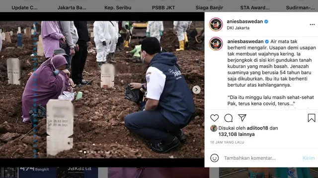 Unggahan Anies Baswedan. (Foto: Instagram @aniesbaswedan)