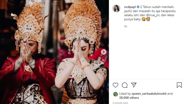 Jerinx SID - Nora Alexandra (Foto: Instagram/@ncdpapl)