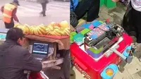 10 Potret Nyeleneh Pedagang Pakai Alat Tak Biasa Waktu Jualan Ini Bikin Heran