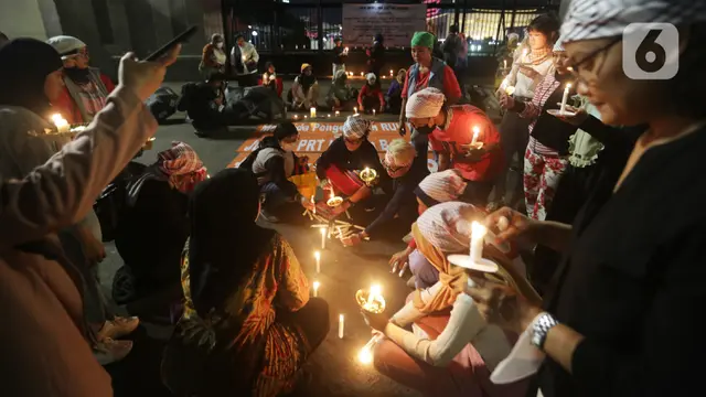 Aksi Lilin dan Doa Bersama Lintas Agama Tuntut RUU PPRT Disahkan