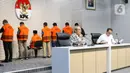 Penetapan tersangka terhadap mereka dilakukan dari hasil operasi tangkap tangan (OTT) di DKI Jakarta dan Ternate, Maluku Utara pada Senin (18/12). (Liputan6.com/Herman Zakharia)