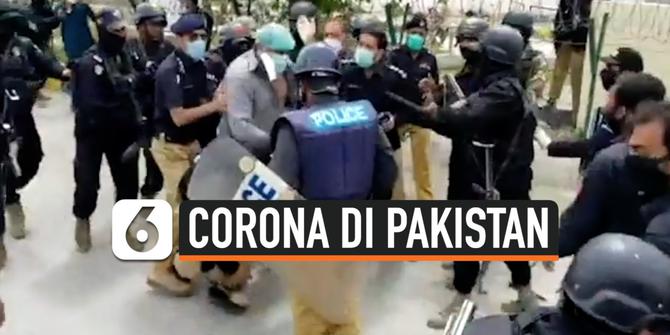 VIDEO: Protes Kurang APD, Dokter Pakistan Malah Dipukul Polisi