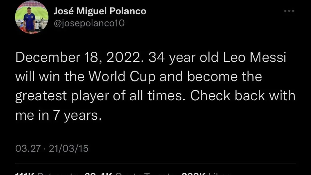 Ramalan Jose Miguel Polanco terkait kemenangan Argentina di Piala Dunia 2022