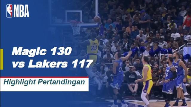 Nikola Vucevic mencetak double-double dengan 36 poin dan 13 rebound untuk memimpin Magic melewati Lakers, 130-117.