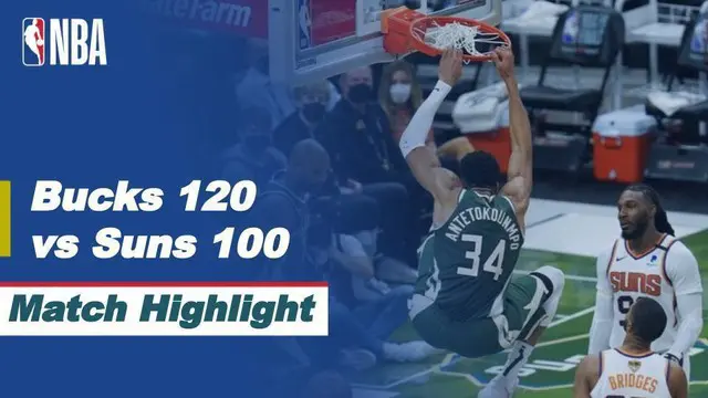 VIDEO: Laga Seru Antara Milwaukee Bucks Vs Phoenix Suns di Game 3 Final NBA 2021