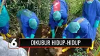 Sadis, tuduh seorang pria mencuri sayur, belasan orang ini menganiayanya dengan senjata tajam dan dikubur hidup-hidup dengan dibungkus karung di kebun jagung, lereng Gunung Cikuray.