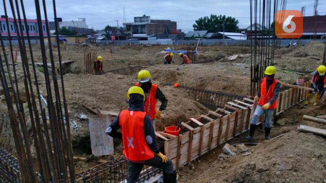 Pembangunan Pasar Tempe di Sengkang (Liputan6.com/Fauzan)
