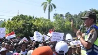 Demonstrasi Pilkades e-Voting Pemalang, Rabu, 5 September 2018.  (Foto: Liputan6.com/Polres Pemalang/Muhamad Ridlo).