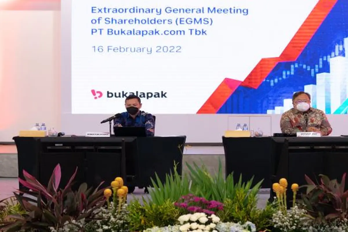 RUPSLB PT Bukalapak.com Tbk pada Rabu, 16 Februari 2022 (Foto: Bukalapak)