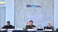 Rapat Umum Pemegang Saham (RUPS) Tahunan Tahun Buku 2021 PT Pertamina (Persero) dengan Kementerian BUMN, Jakarta, Rabu, (8/6/22).