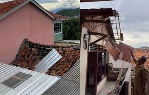 11 rumah warga di Bandar Lampung rusak akibat diterjang angin puting beliung. (Dok. Istimewa).