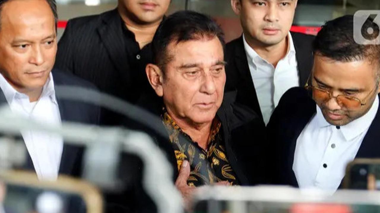 FOTO: Ekspresi Ketum Pemuda Pancasila Japto Soerjosoemarno usai 7 Jam Diperiksa KPK