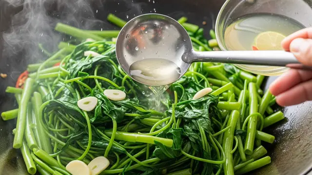 Tips Menumis Kangkung Tetap Hijau