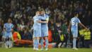 Kemenangan ini bakal jadi modal berharga bagi Man City untuk duel leg kedua di Wanda Metropolitano pekan depan meski perjuangan Phil Foden dan kolega tentunya tidak akan mudah. (AP/Dave Thompson)