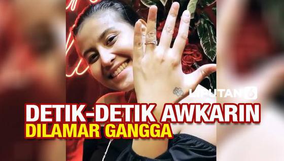 VIDEO: Viral, Detik-Detik Selebgram Awkarin Dilamar Sang Kekasih