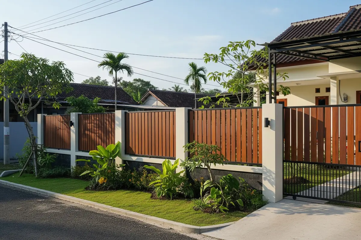 Model Pagar Minimalis untuk Rumah Type 45 di Desa