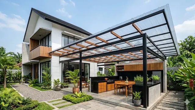 Model Atap Dapur Sambung Rumah Minimalis