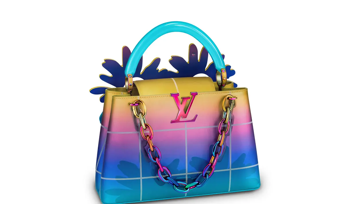 Atau gaya tas harlequin yang colorful dari Ugo Rondione, setiap tas akan dikemas dalam kotak hadiah yang dirancang khusus. [Foto: Louis Vuitton]
