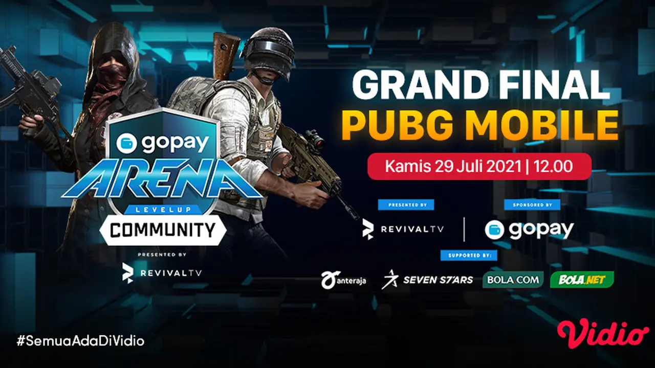 Jadwal dan Live Streaming Grand Final GoPay Arena Level Up Community PUBGM di Vidio, Kamis 29 Juli 2021