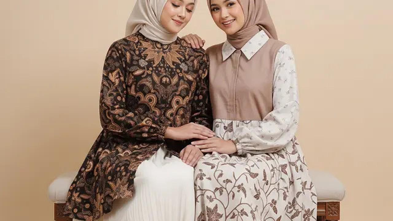 7 Model Gamis Batik dengan Kombinasi Kain Polos untuk Tren 2025, Memberikan Kesan Anggun dan Modern