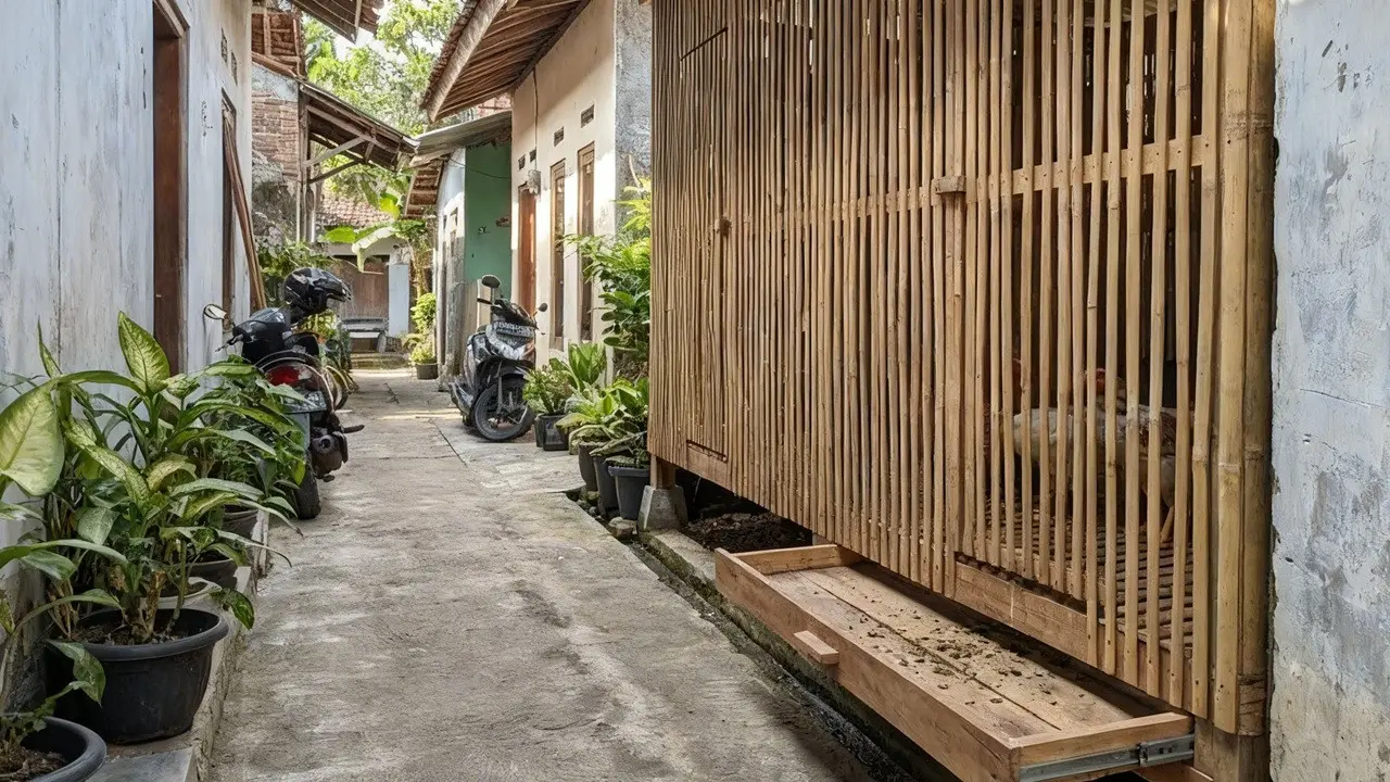 Model Kandang Ayam di Gang Sempit