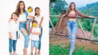 Punya 4 Anak, Ini 6 Potret Celine Evangelista Pamer Perut Rata